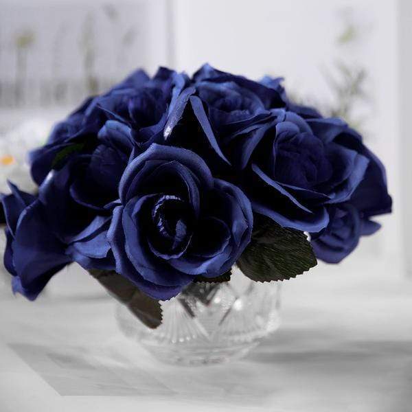 10" tall Velvet Roses Artificial Flowers Bouquet