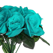 10" tall Velvet Roses Artificial Flowers Bouquet