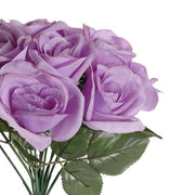 10" tall Velvet Roses Artificial Flowers Bouquet