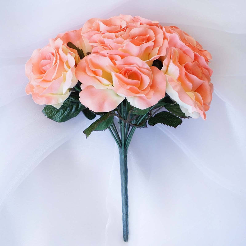 10" tall Velvet Roses Artificial Flowers Bouquet