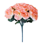 10" tall Velvet Roses Artificial Flowers Bouquet