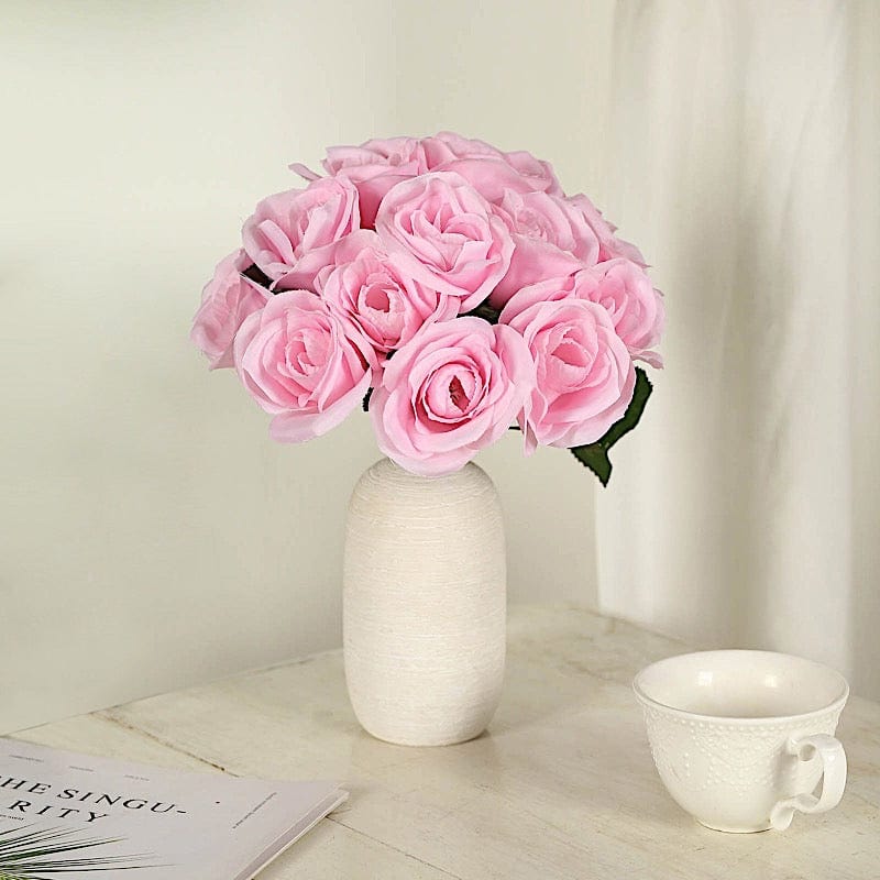 10" tall Velvet Roses Artificial Flowers Bouquet