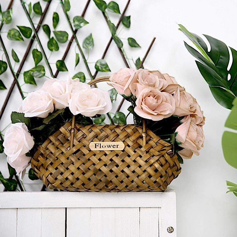 12" tall Velvet Roses Artificial Flowers Bouquet