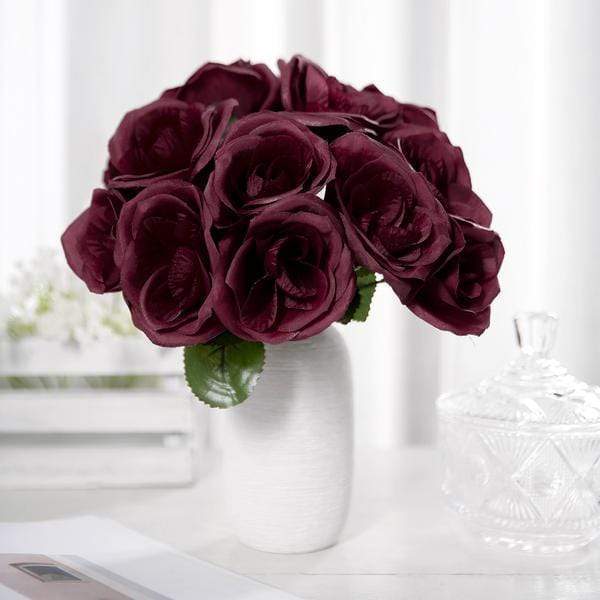 10" tall Velvet Roses Artificial Flowers Bouquet - Blush