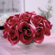 10" tall Velvet Roses Artificial Flowers Bouquet - Blush