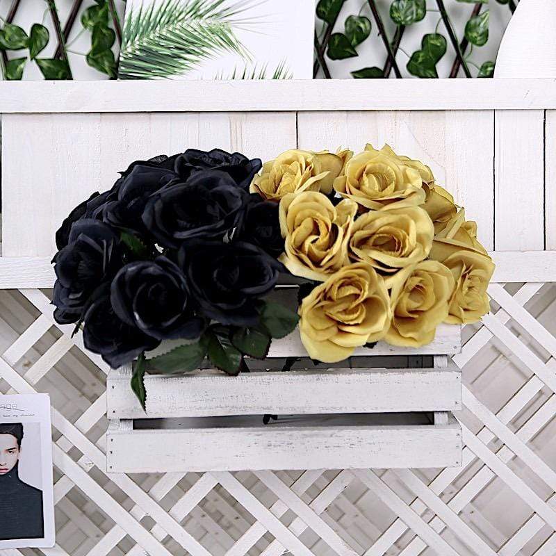 10" tall Velvet Roses Artificial Flowers Bouquet - Blush