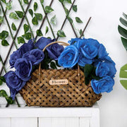 10" tall Velvet Roses Artificial Flowers Bouquet - Blush