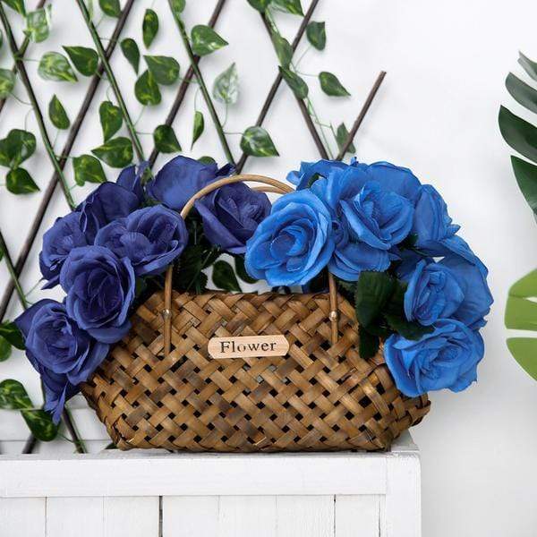 10" tall Velvet Roses Artificial Flowers Bouquet - Blush