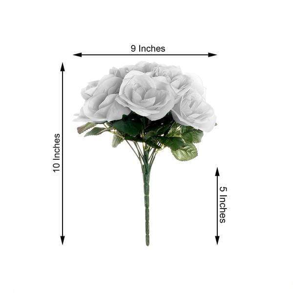 10" tall Velvet Roses Artificial Flowers Bouquet - Blush