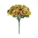 10" tall Velvet Roses Artificial Flowers Bouquet - Blush ARTI_RS004_GOLD