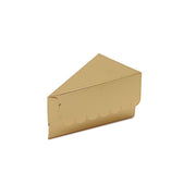 10 Triangle Cake Slice Paper Boxes with Scalloped Top Favor Holders