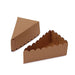 10 Triangle Cake Slice Paper Boxes with Scalloped Top Favor Holders