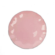 10 White Round Plastic Salad Dinner Plates with Gold Wavy Rim - Disposable Tableware DSP_PLR0016_6_080GD