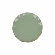 10 White Round Plastic Salad Dinner Plates with Gold Wavy Rim - Disposable Tableware DSP_PLR0016_6_087GD