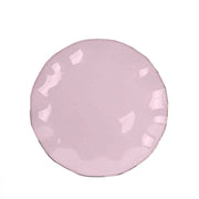 10 White Round Plastic Salad Dinner Plates with Gold Wavy Rim - Disposable Tableware DSP_PLR0016_6_LVGD
