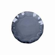 10 White Round Plastic Salad Dinner Plates with Gold Wavy Rim - Disposable Tableware DSP_PLR0016_6_NVGD