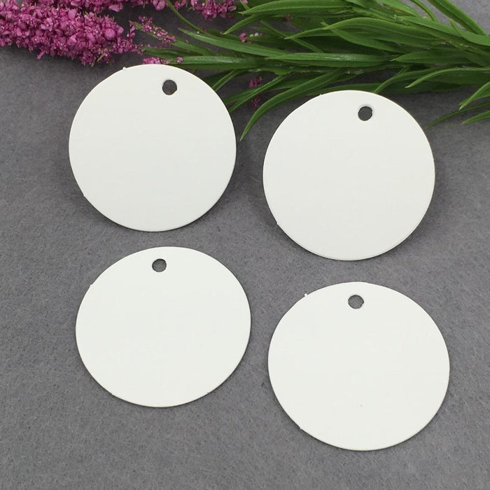 100 2" wide Round Paper Gift Tags - Black and White TAG_CIR_BLK