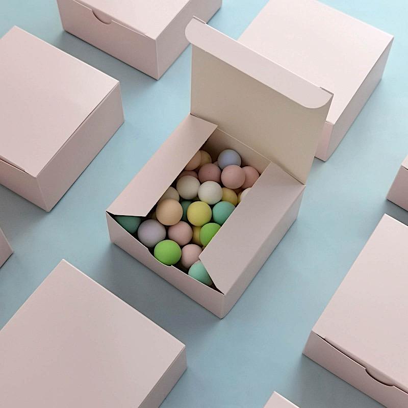 100 4"x4"x2" Cake Wedding Party Favors Boxes with Tuck Top