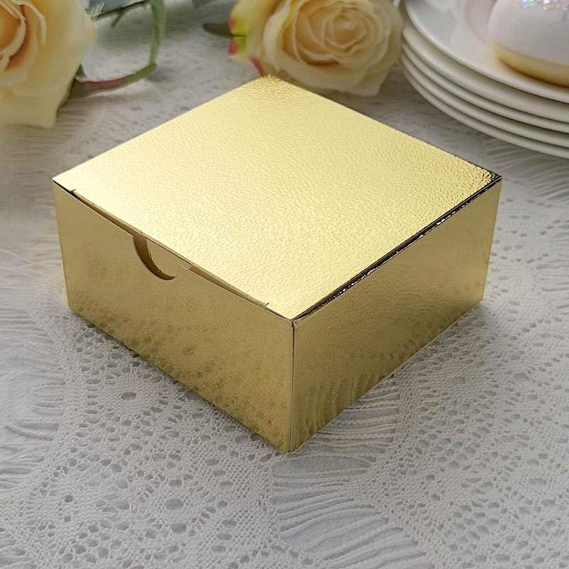 100 4"x4"x2" Cake Wedding Party Favors Boxes with Tuck Top