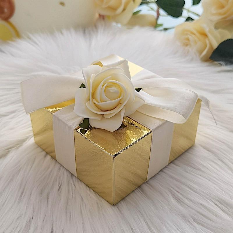 100 4"x4"x2" Cake Wedding Party Favors Boxes with Tuck Top