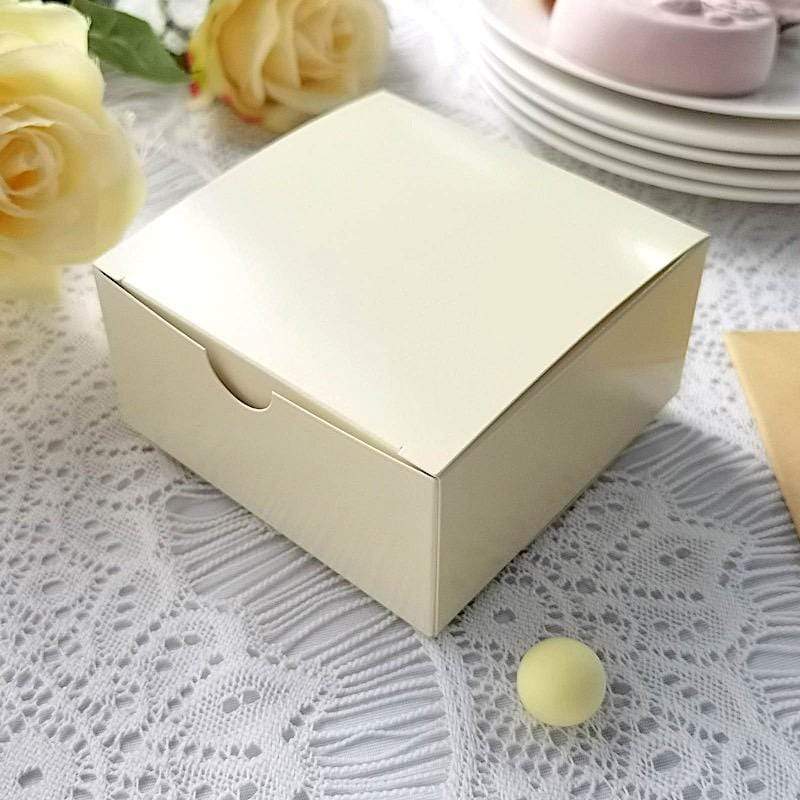100 4"x4"x2" Cake Wedding Party Favors Boxes with Tuck Top