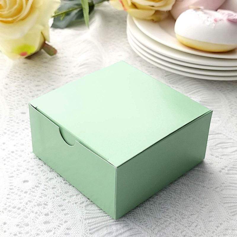100 4"x4"x2" Cake Wedding Party Favors Boxes with Tuck Top