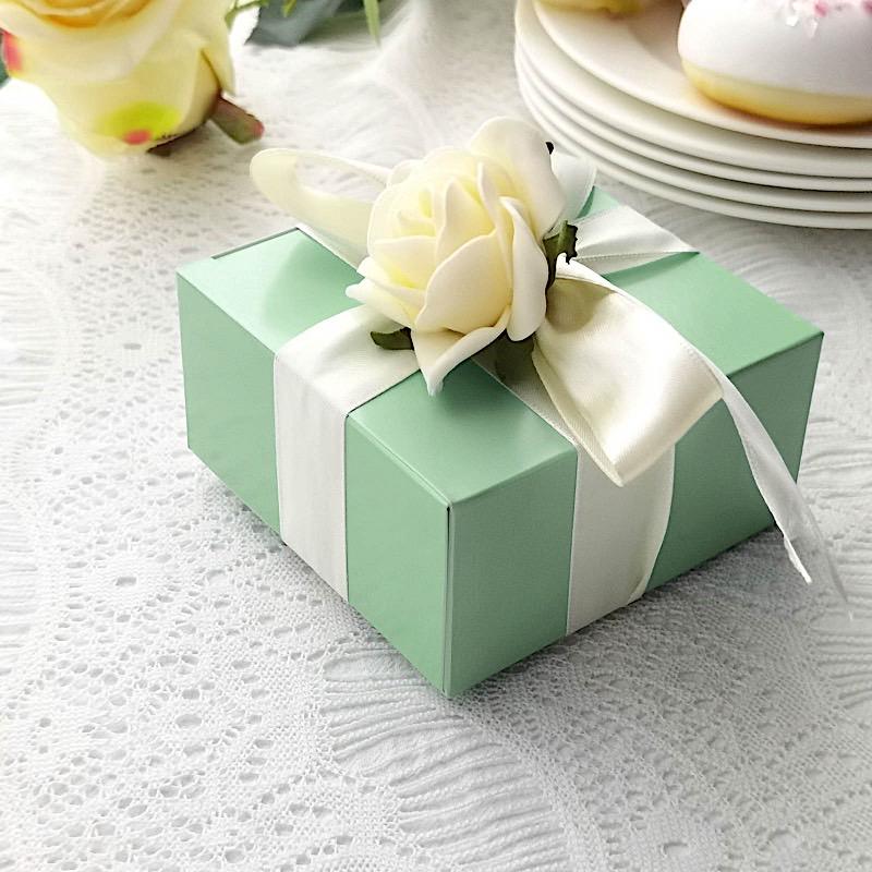 100 4"x4"x2" Cake Wedding Party Favors Boxes with Tuck Top