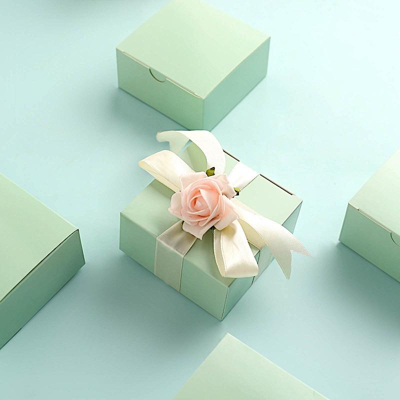 100 4"x4"x2" Cake Wedding Party Favors Boxes with Tuck Top