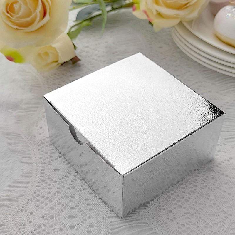 100 4"x4"x2" Cake Wedding Party Favors Boxes with Tuck Top