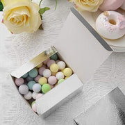 100 4"x4"x2" Cake Wedding Party Favors Boxes with Tuck Top