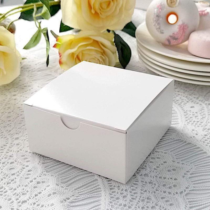100 4"x4"x2" Cake Wedding Party Favors Boxes with Tuck Top