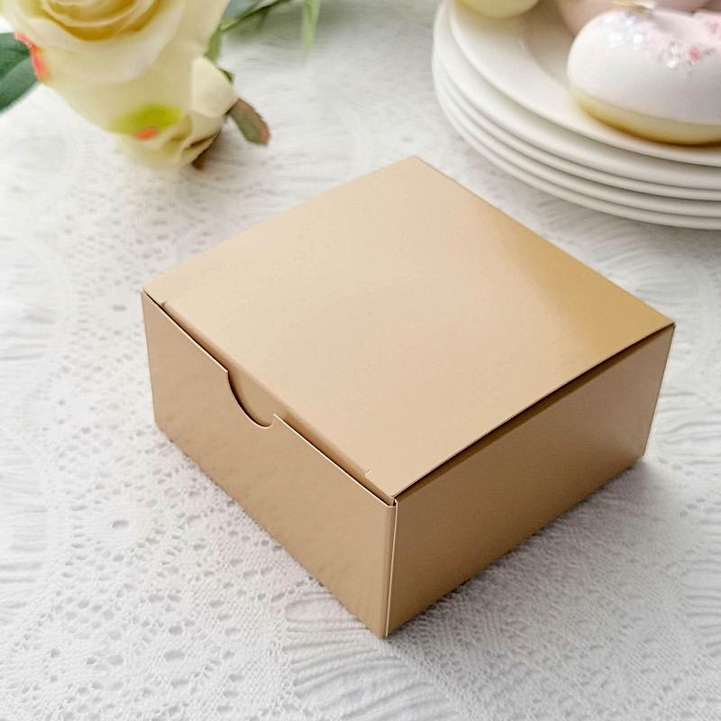 100 4"x4"x2" Cake Wedding Party Favors Boxes with Tuck Top