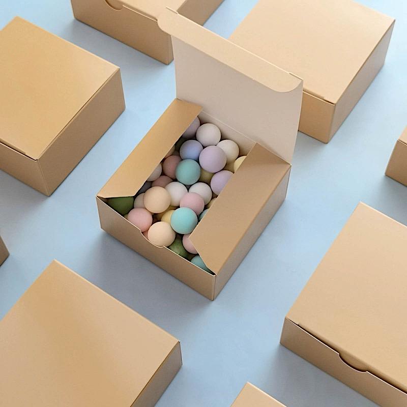 100 4"x4"x2" Cake Wedding Party Favors Boxes with Tuck Top