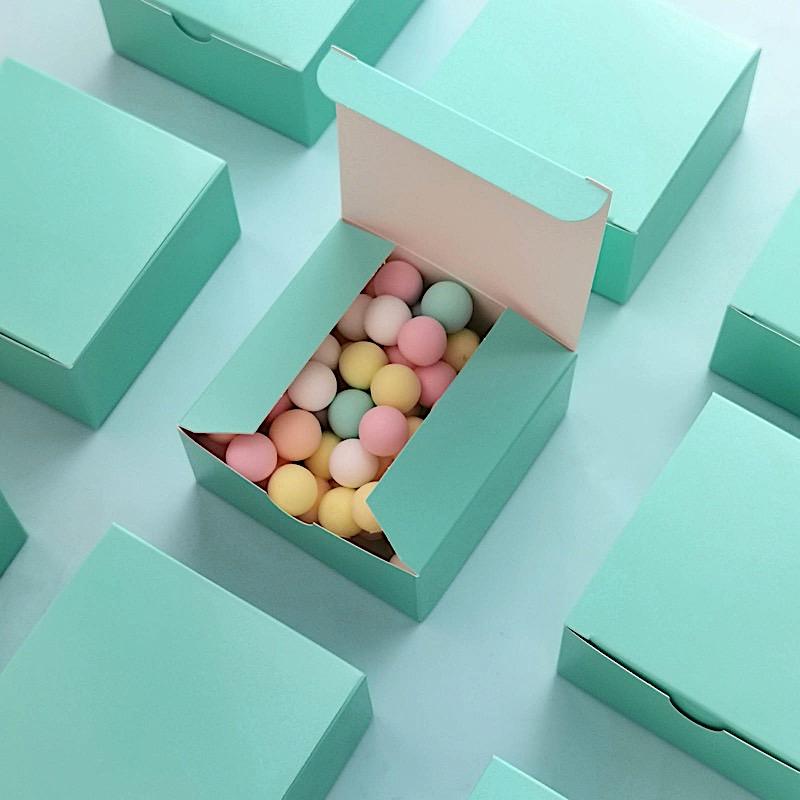 100 4"x4"x2" Cake Wedding Party Favors Boxes with Tuck Top