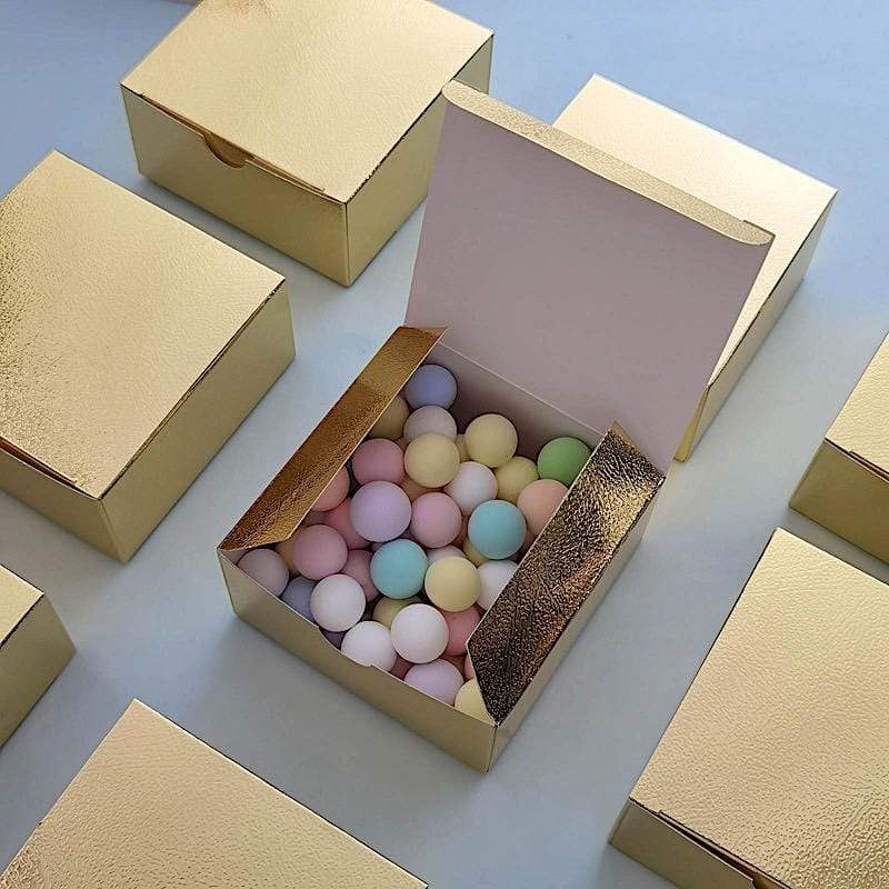 100 4"x4"x2" Cake Wedding Party Favors Boxes with Tuck Top