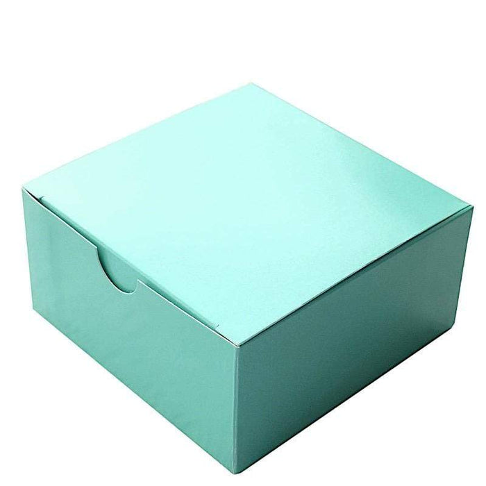 100 4"x4"x2" Cake Wedding Party Favors Boxes with Tuck Top BOX_4X4X2_TURQ
