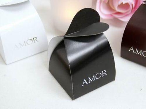 100 Amor Heart Favor Boxes