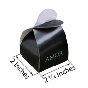 100 Amor Heart Favor Boxes