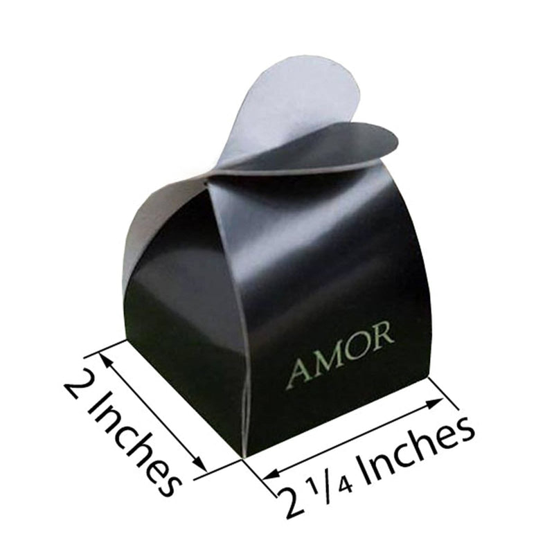 100 Amor Heart Favor Boxes