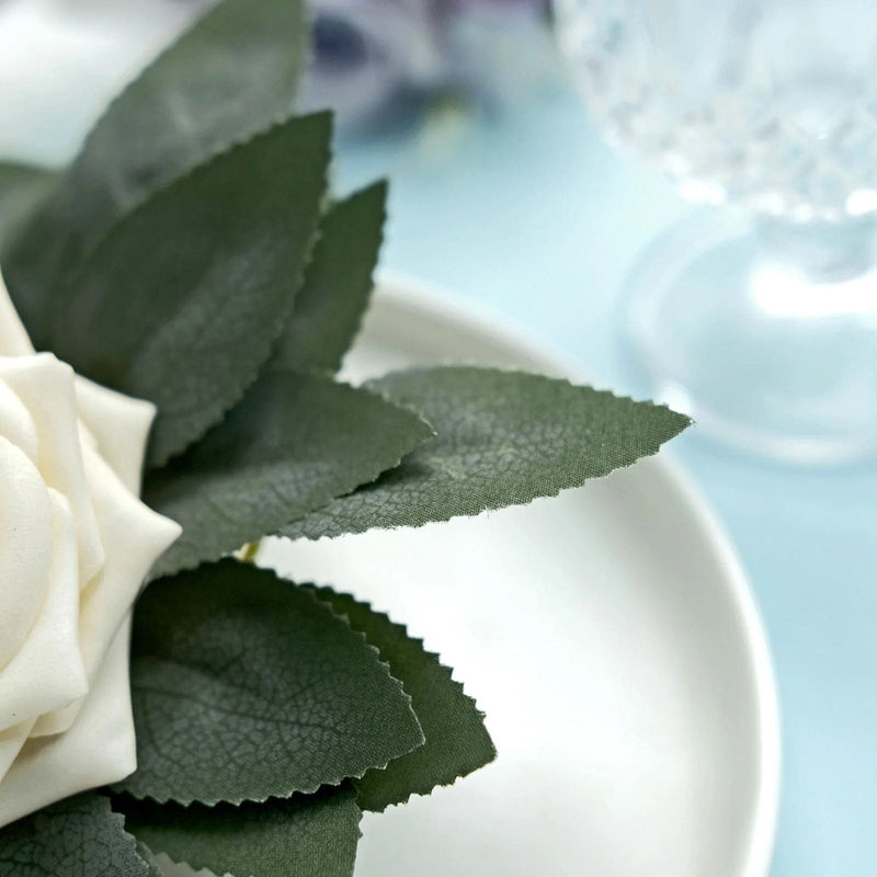 100 Bulk Artificial Rose Leaves Faux Greenery - Frosted Green ARTI_LEAF_01_FRO