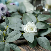 100 Bulk Artificial Rose Leaves Faux Greenery - Frosted Green ARTI_LEAF_01_FRO