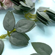 100 Bulk Artificial Rose Leaves Faux Greenery - Frosted Green ARTI_LEAF_01_FRO