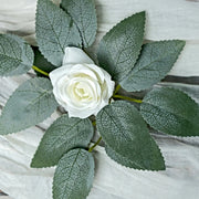 100 Bulk Artificial Rose Leaves Faux Greenery - Frosted Green ARTI_LEAF_01_FRO