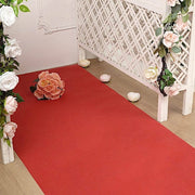 100 ft long Rayon Wedding Aisle Runner - Red RUNER_FAB01_100_RED