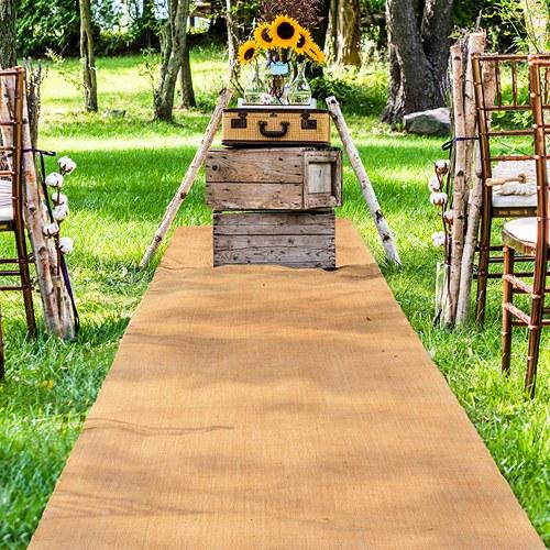 100 ft x 36" Burlap Aisle Runner - Natural RUNER_JUTE_NAT