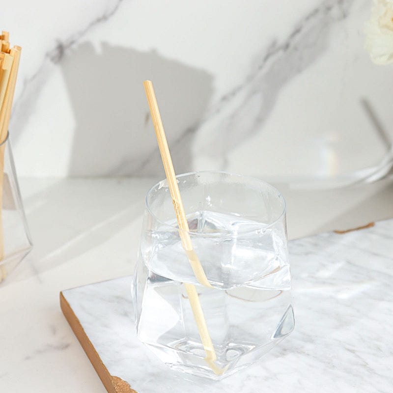 100 Natural 6" Wheat Sustainable Drinking Straws - Light Brown STRAW_WHEA01_6_NAT