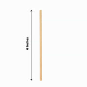 100 Natural 6" Wheat Sustainable Drinking Straws - Light Brown STRAW_WHEA01_6_NAT