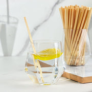100 Natural 6" Wheat Sustainable Drinking Straws - Light Brown STRAW_WHEA01_6_NAT