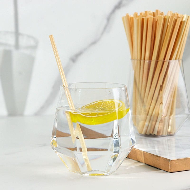 100 Natural 6" Wheat Sustainable Drinking Straws - Light Brown STRAW_WHEA01_6_NAT