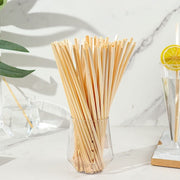 100 Natural 9" Wheat Sustainable Drinking Straws - Light Brown STRAW_WHEA01_9_NAT